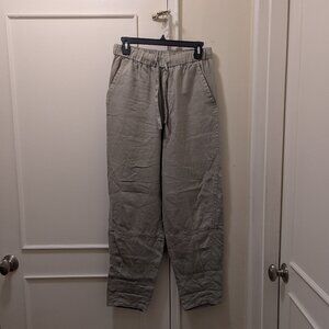 Everlane The Linen Pull-On Barrel Pant Seagrass Size S